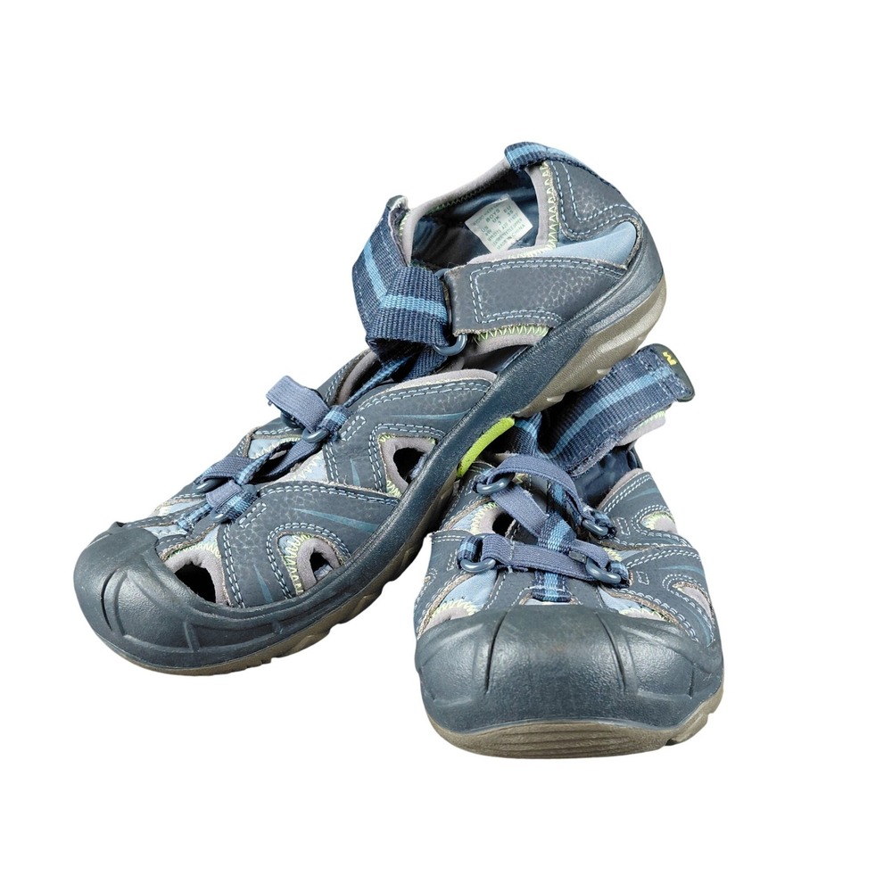 Merrell Hydro Hiker Boys‎ Sandal Size 4W Blue Hook and Loop Water Shoes